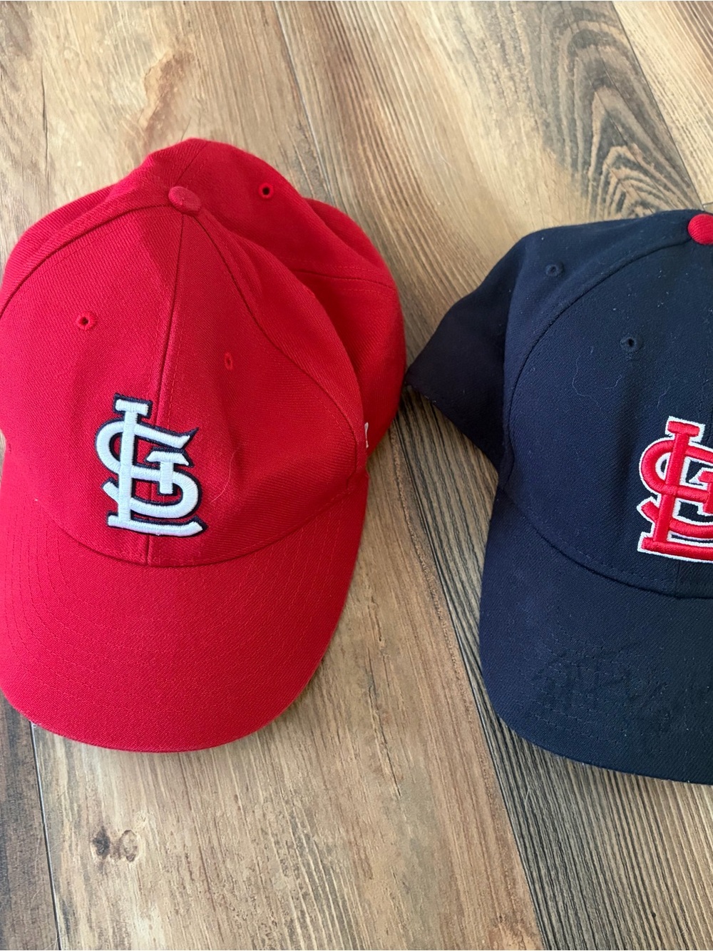 New Era Red & Navy St. Louis Logo Baseball Caps